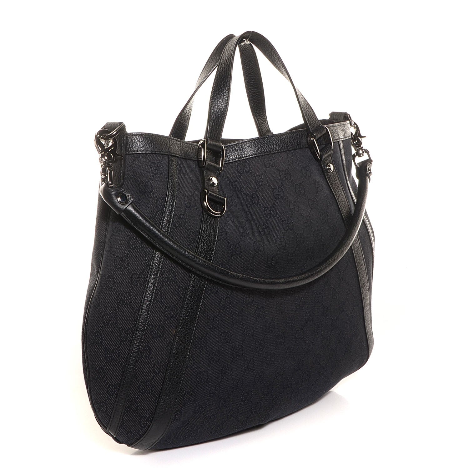 Gucci Monogram Medium Abbey Convertible Tote Black 3 of 7