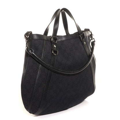 Gucci Monogram Medium Abbey Convertible Tote Black 3 of 7