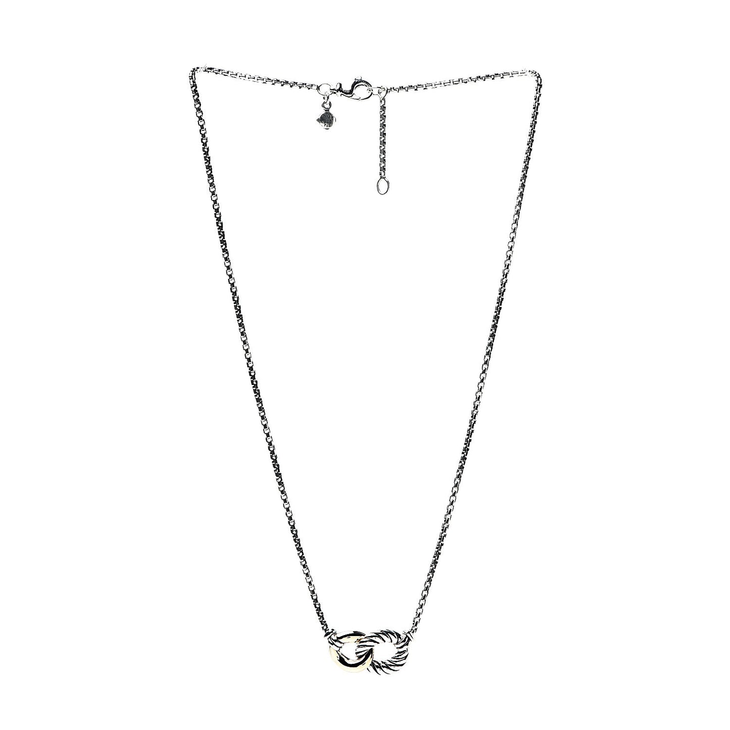 Sterling Silver 18K Yellow Gold Belmont Pendant Necklace