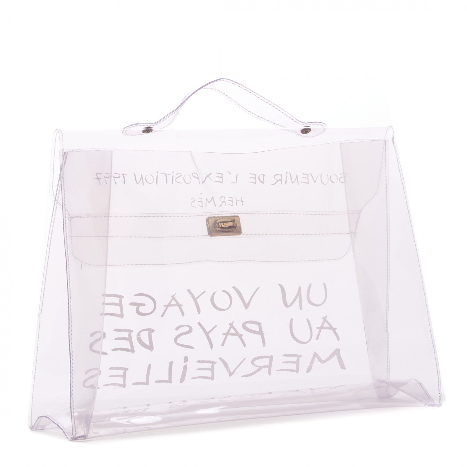 Hermes Vinyl Souvenir De L'Exposition Kelly Transparent 2 of 7