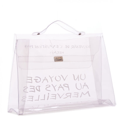 Hermes Vinyl Souvenir De L'Exposition Kelly Transparent 2 of 7
