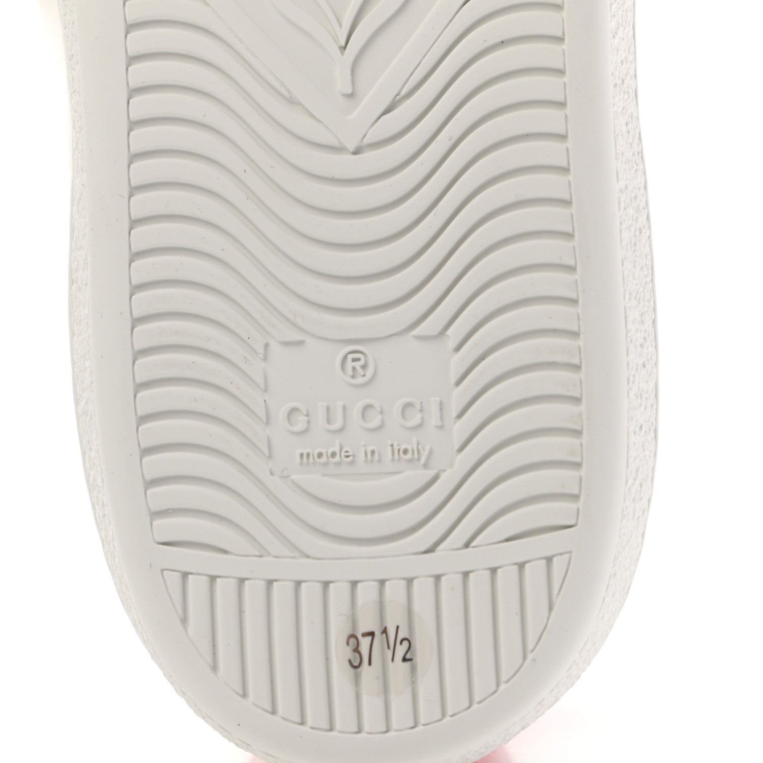 Gucci Calfskin Ayers Blind For Love Embroidered Womens Ace Sneakers 37.5 White 6 of 9