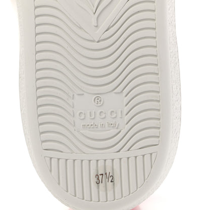 Gucci Calfskin Ayers Blind For Love Embroidered Womens Ace Sneakers 37.5 White 6 of 9
