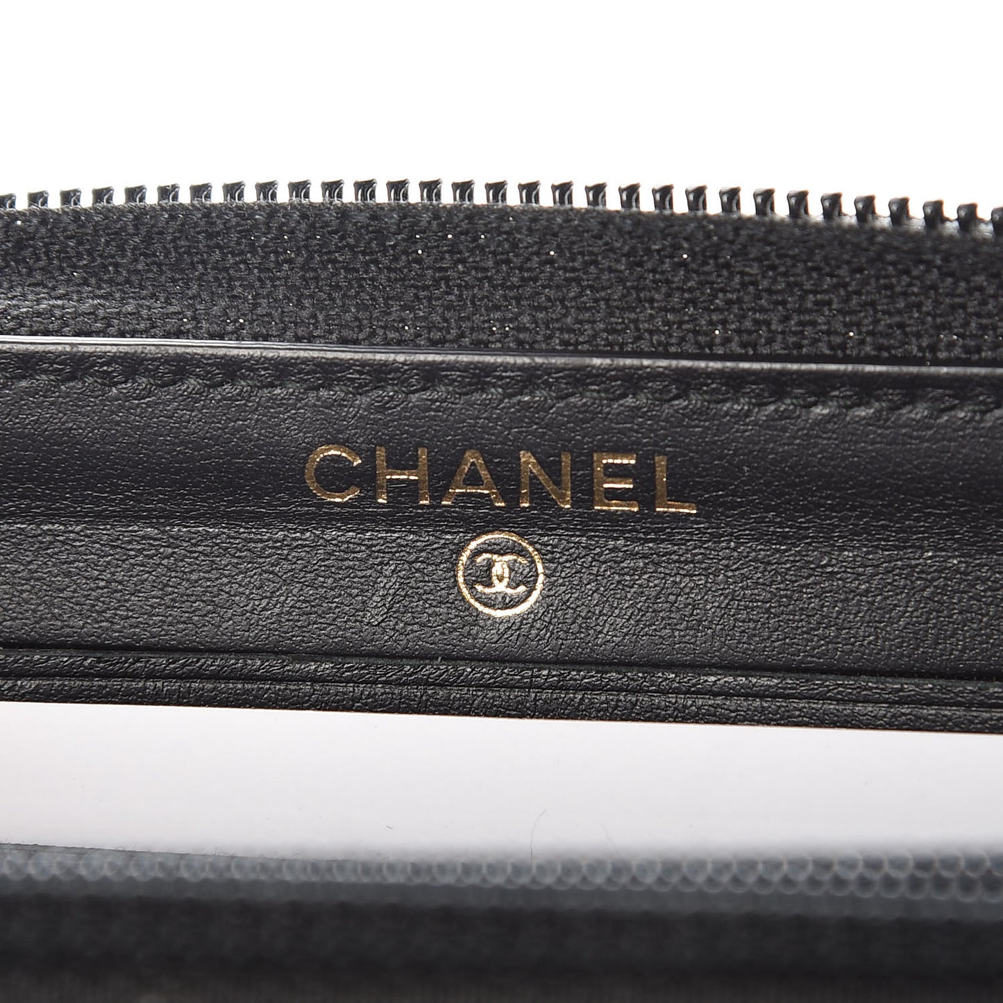 Caviar Quilted Small Boy Zip Around Wallet Black