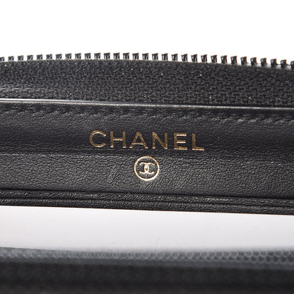 Chanel Caviar Quilted Small Boy Zip Around Wallet Black 6 of 11