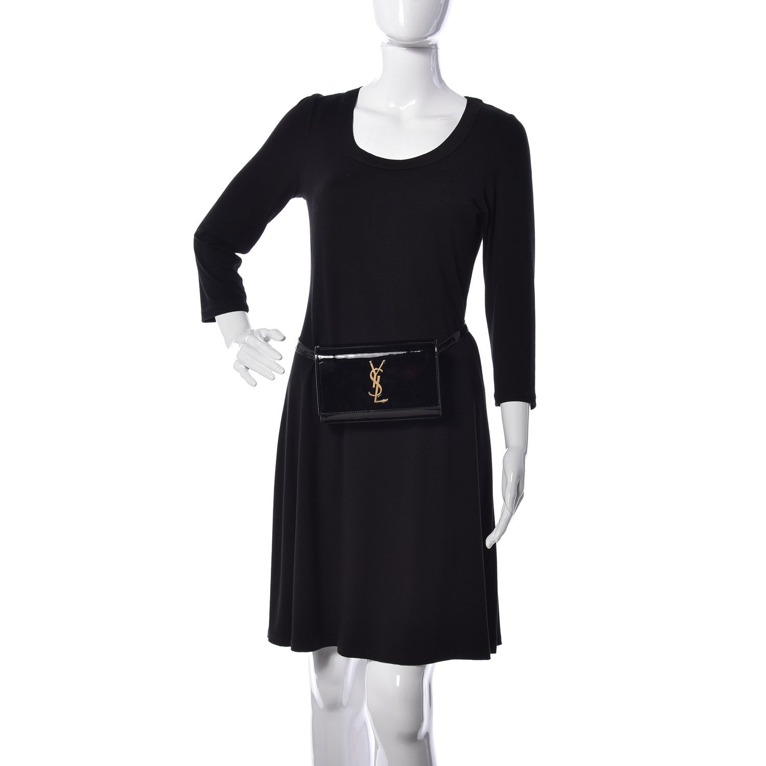 Saint Laurent Patent Monogram Kate Belt Bag Black 2 of 11