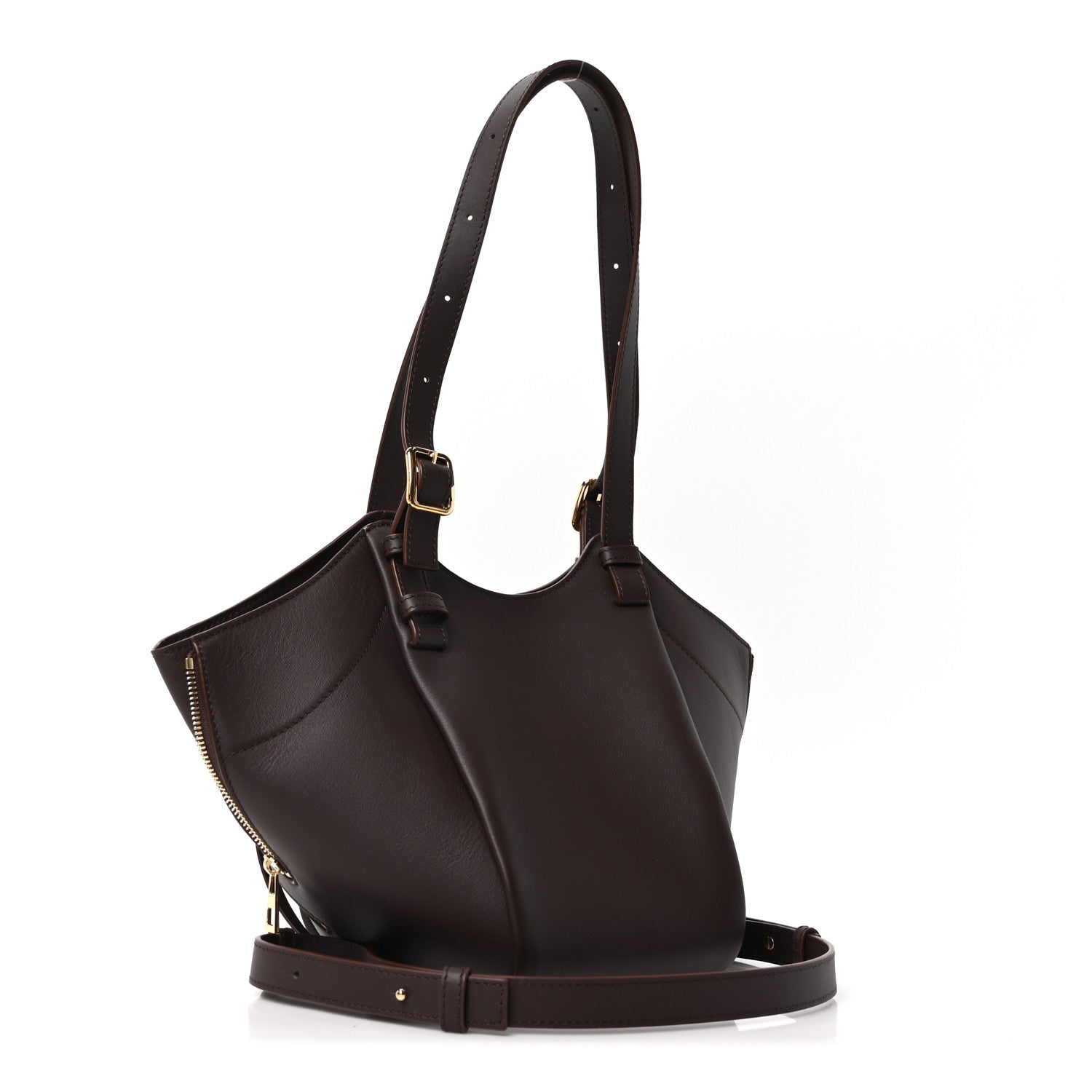LOEWE Vバケット Loewe Gate Bucket Bag Perforated Leather Large Black 1676981