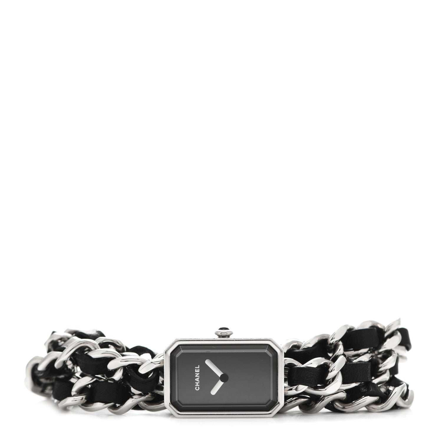 Chanel Stainless Steel Lambskin 16mm Premiere Rock Triple Row Quartz Watch Black 2 of 5