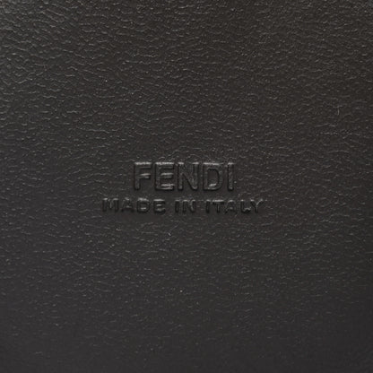 Fendi Calfskin FF 1974 Embossed Help Bag Charm Maya Black Peonia 4 of 5