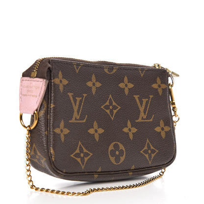 Louis Vuitton Monogram 2016 Christmas Animation Mini Pochette Accessories Rose Ballerine 2 of 7
