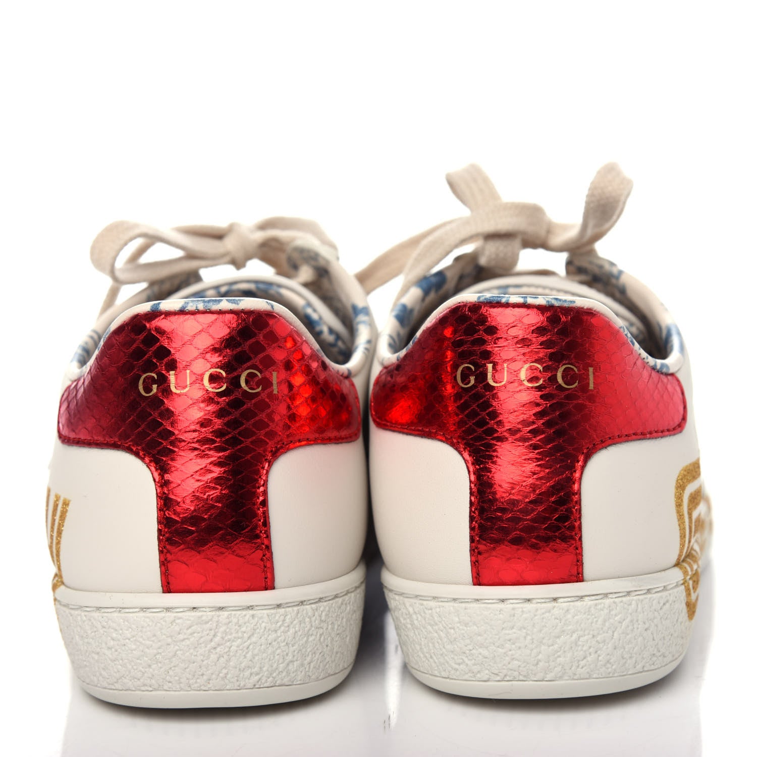 Gucci X SEGA Calfskin Ayers Web Guccy Womens Ace Sneakers 37 White 7 of 11