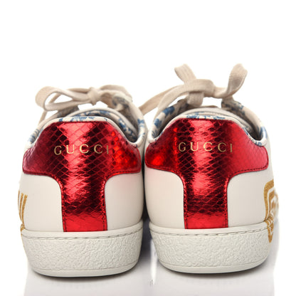 Gucci X SEGA Calfskin Ayers Web Guccy Womens Ace Sneakers 37 White 7 of 11