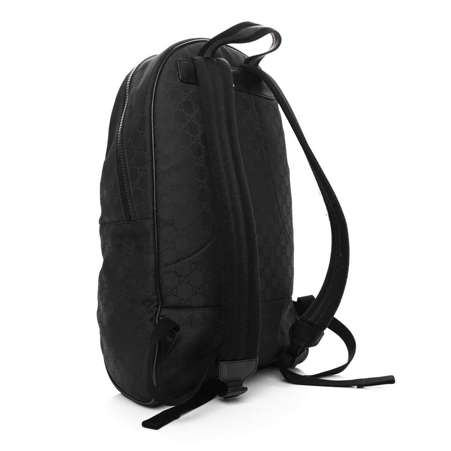Nylon Monogram Slim Backpack Black