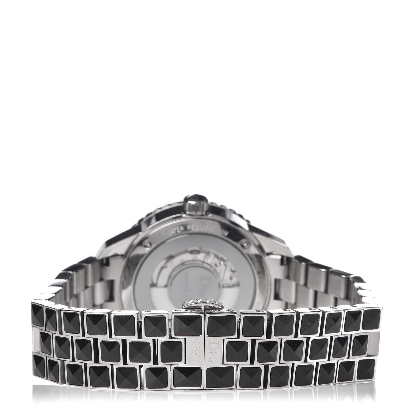 Stainless Steel Diamond Sapphire 33mm Christal Automatic Watch Black