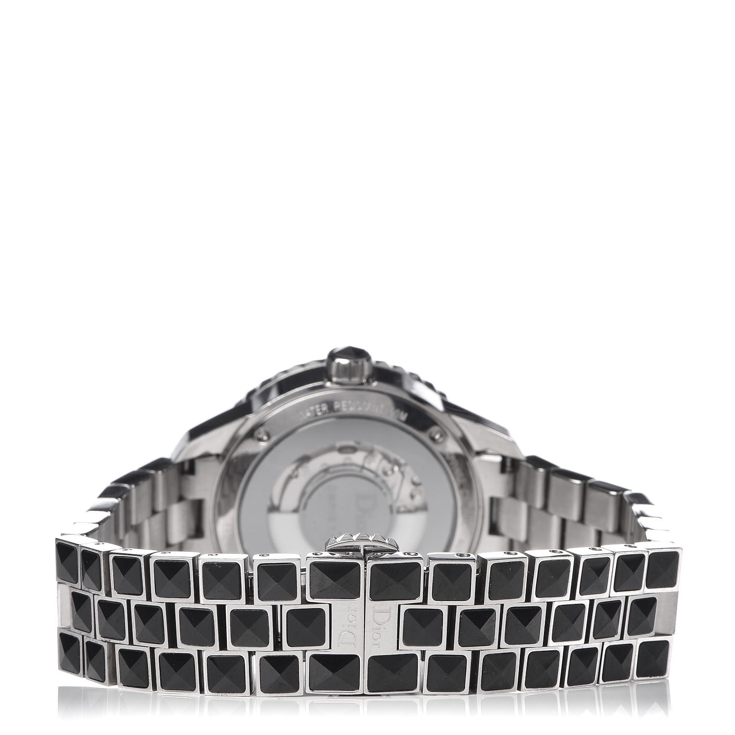 Christian Dior Stainless Steel Diamond Sapphire 33mm Christal Automatic Watch Black 4 of 6
