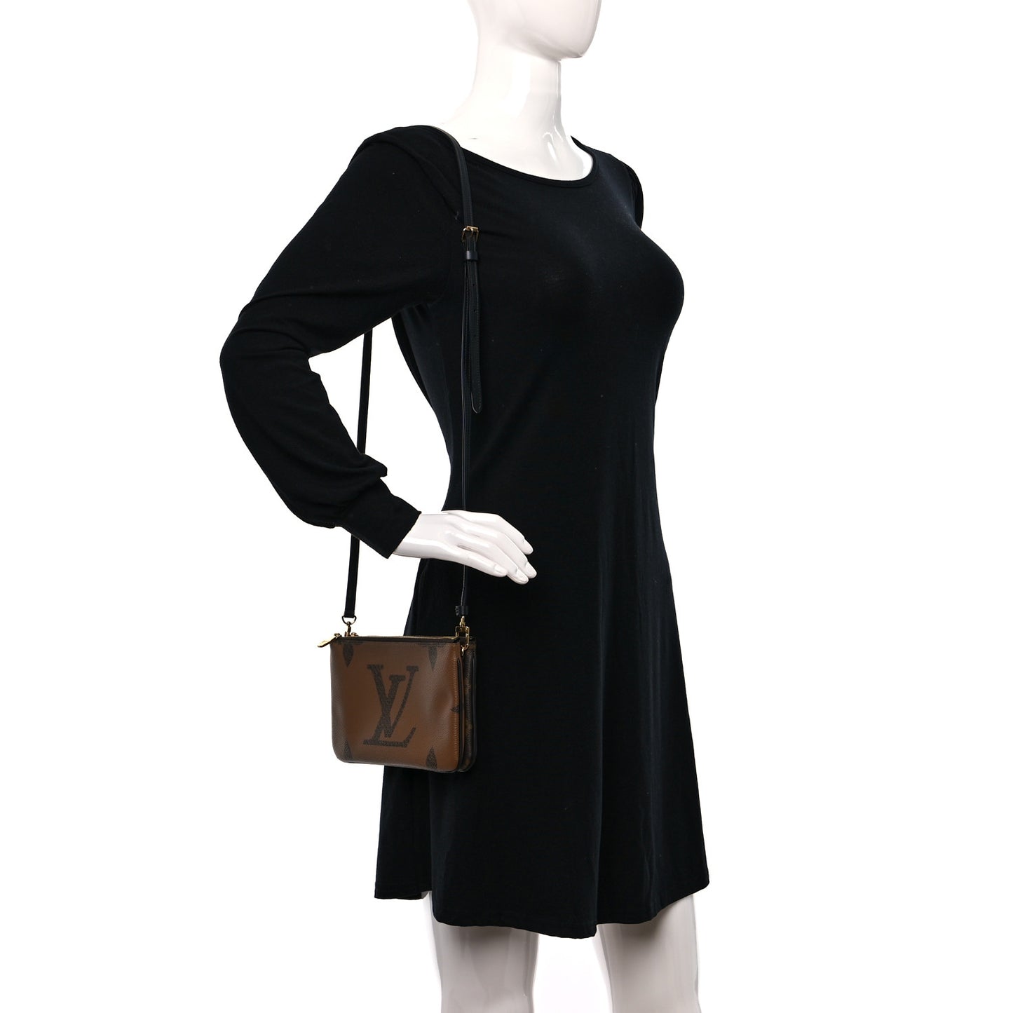 Reverse Monogram Giant Double Zip Pochette