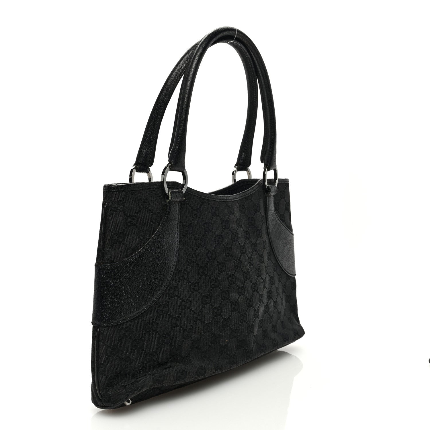 Gucci Monogram Shoulder Bag Black 3 of 12
