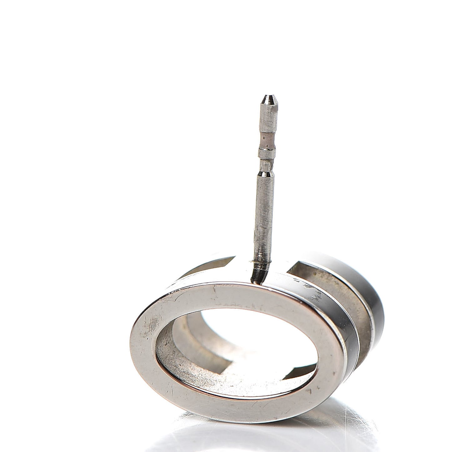 Palladium Lacquered Pop H Earrings Black