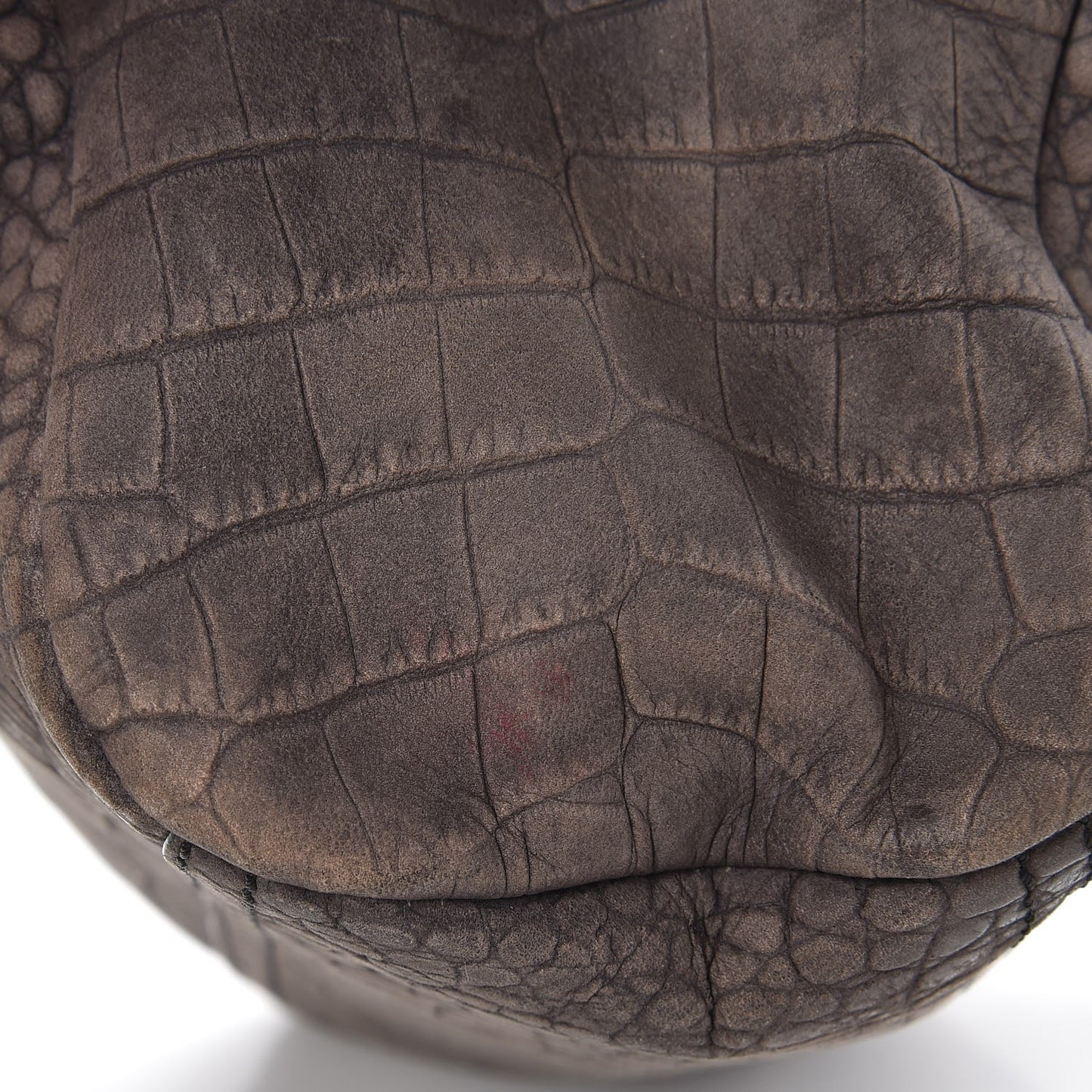 Calfskin Crocodile Embossed Mini Pandora Grey