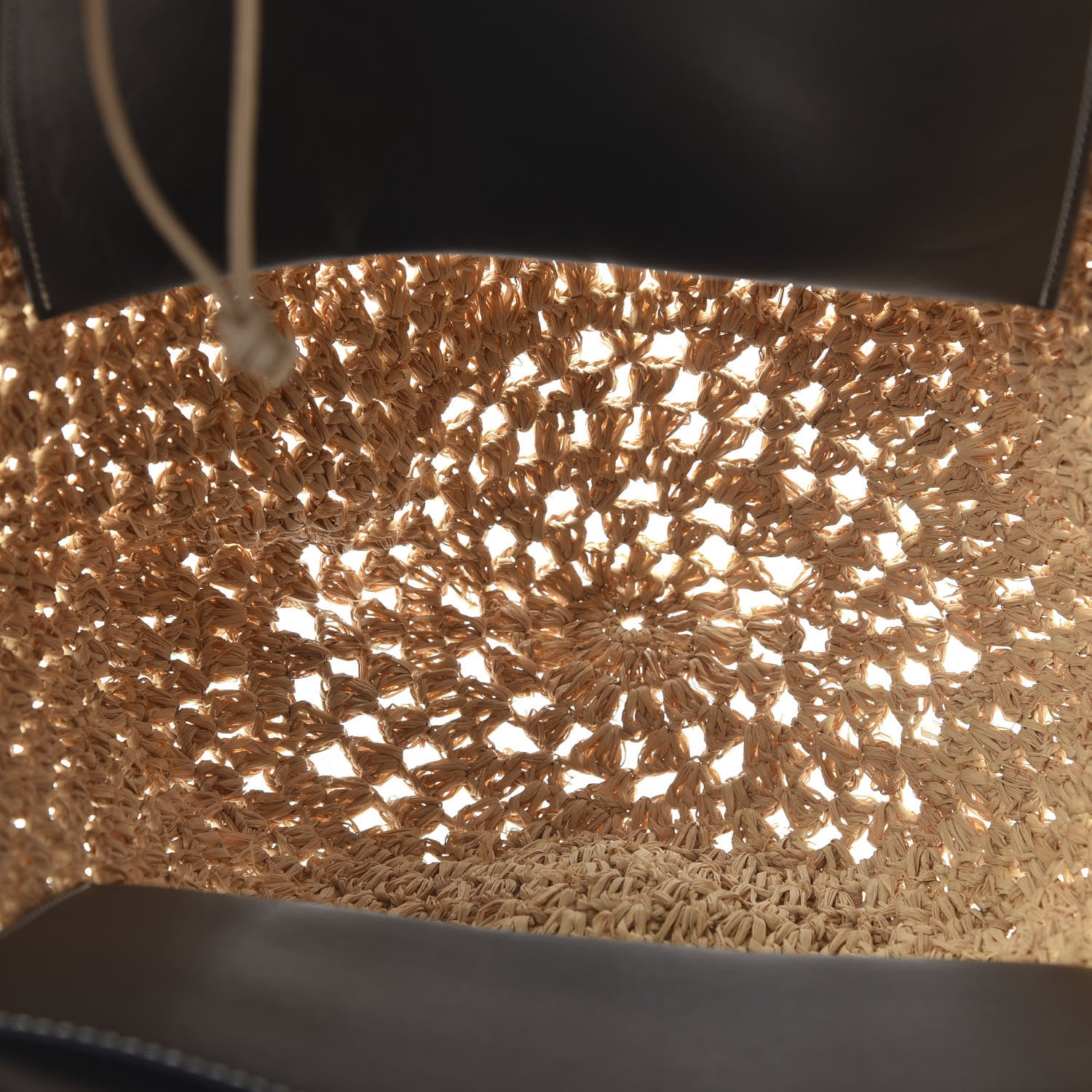 Stella McCartney Raffia Faux Leather Ajouree Tote Sand 5 of 9