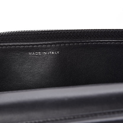 Chanel Lambskin Camellia Embossed Wallet On Chain WOC Black 12 of 19