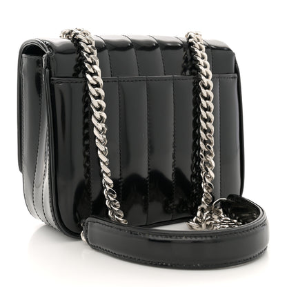 Saint Laurent Patent Calfskin Matelasse Monogram Small Vicky Chain Bag Black 3 of 11