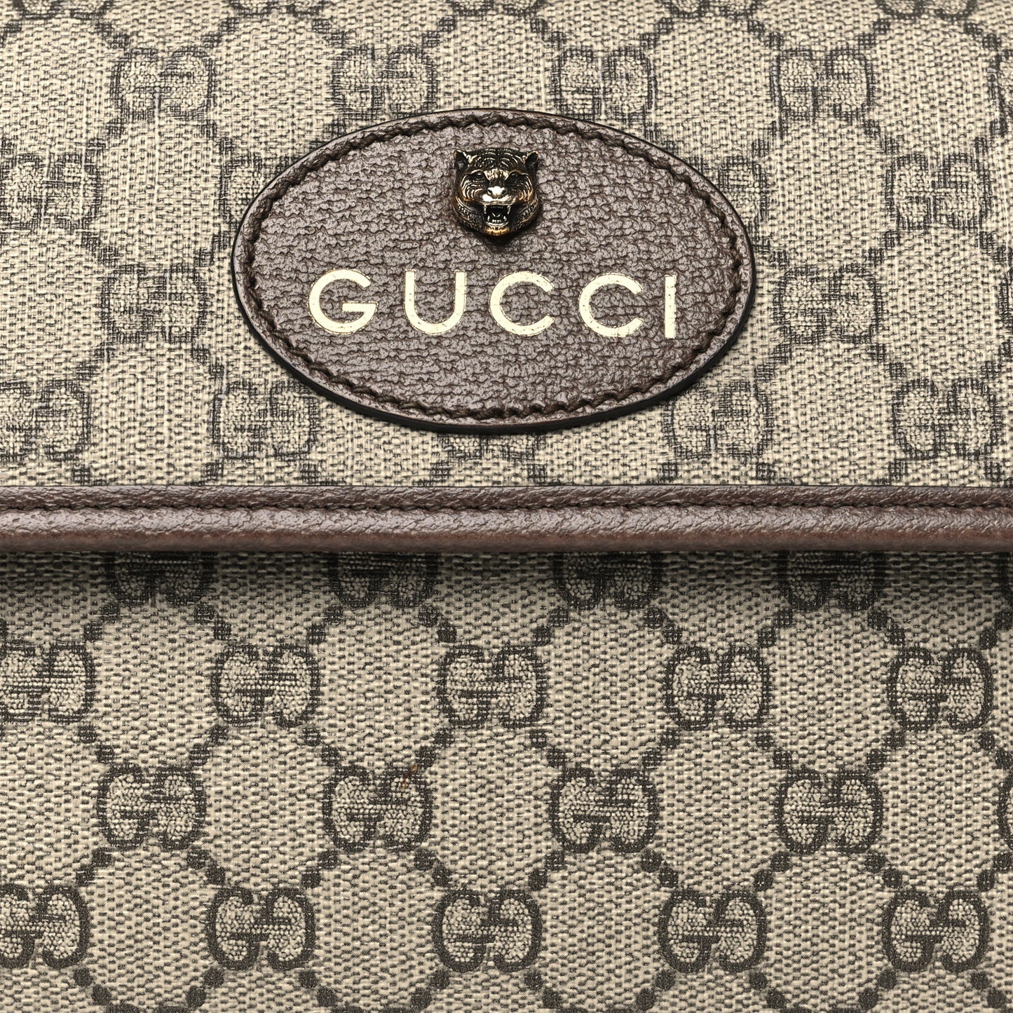 GG Supreme Monogram Neo Vintage Web Belt Bag Brown