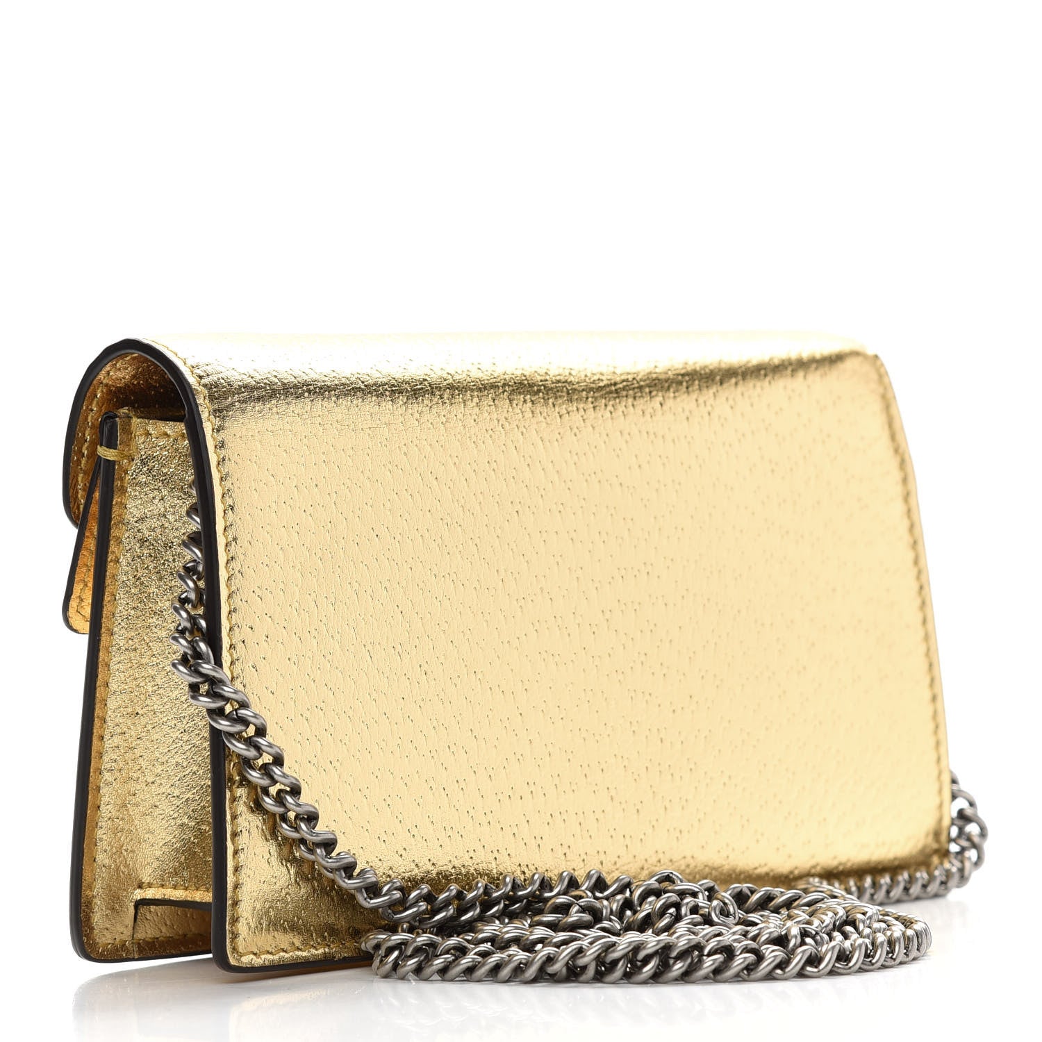 Gucci Metallic Calfskin Super Mini Dionysus Shoulder Bag Gold 3 of 8