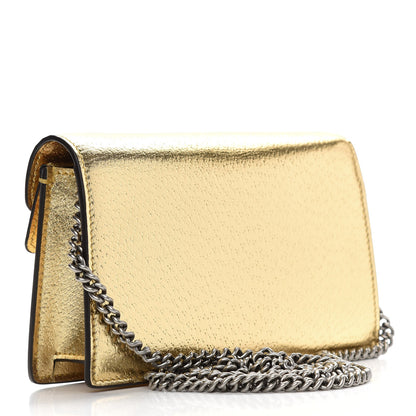 Gucci Metallic Calfskin Super Mini Dionysus Shoulder Bag Gold 3 of 8