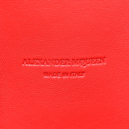 Alexander McQueen Patent Skull Lock Envelope Clutch Red 6 of 9