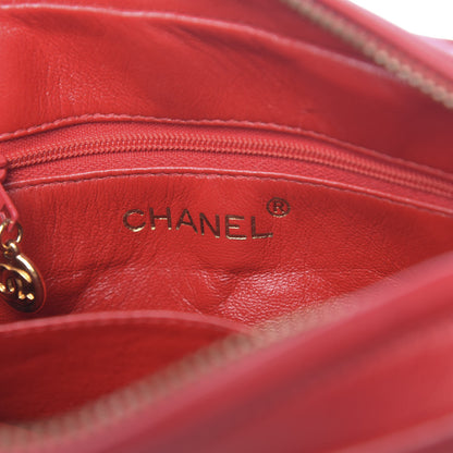 Chanel Lambskin Quilted CC Tassel Camera Case Red 7 of 12