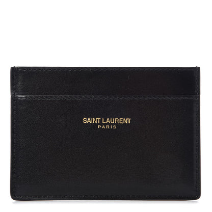 Saint Laurent Calfskin Card Case Black 1 of 9