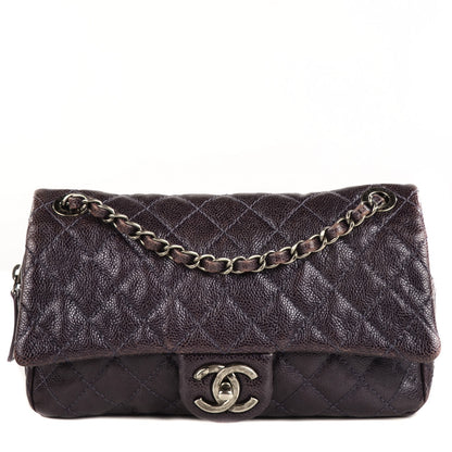 Chanel Iridescent Caviar Quilted Small Chic Flap Dark Purple 1 of 9