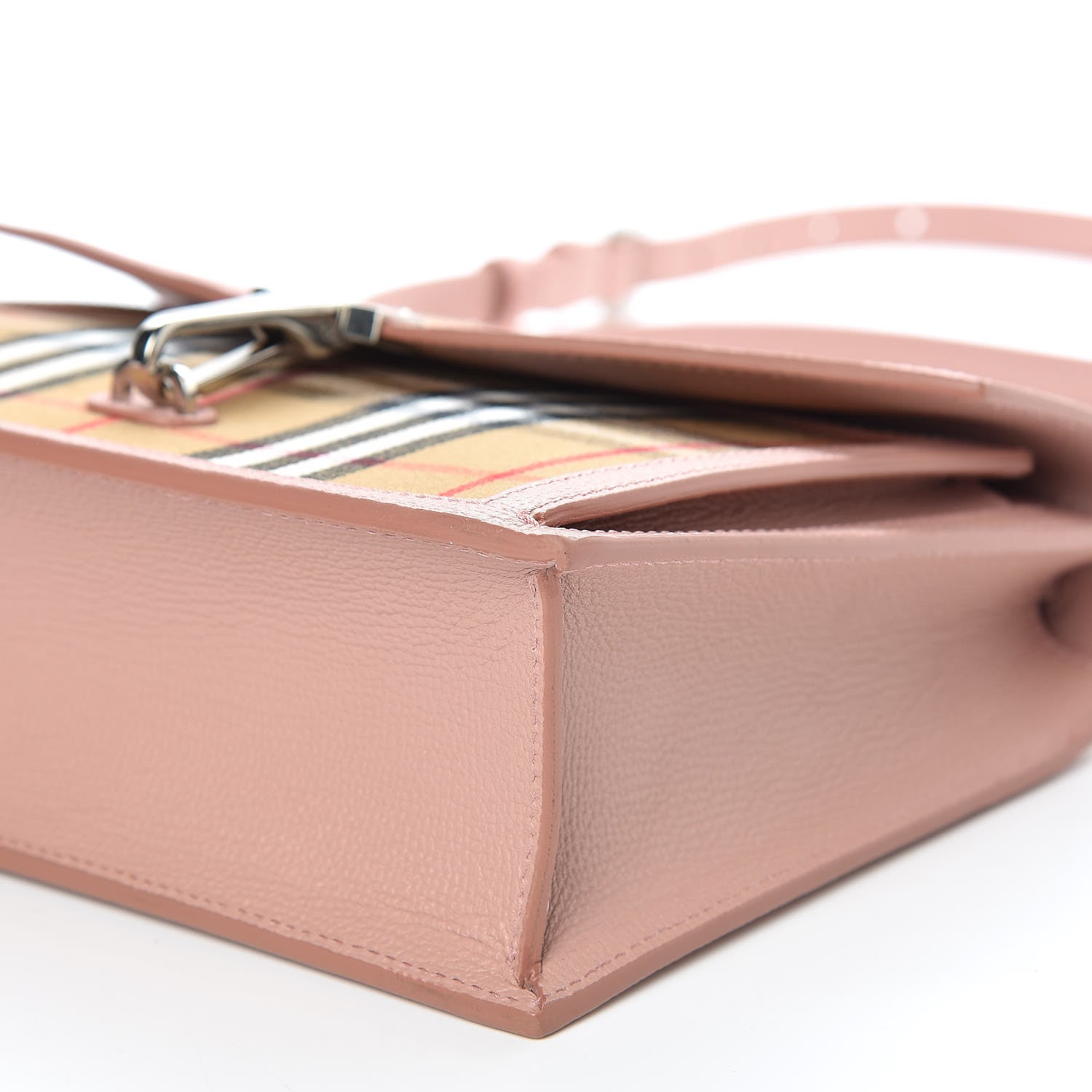 Burberry Grainy Calfskin Vintage Check Small Macken Crossbody Bag Ash Rose 10 of 10