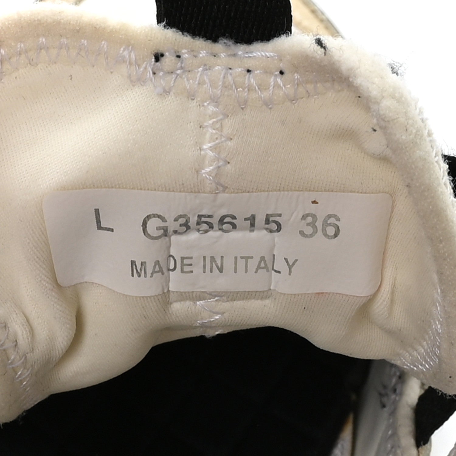 Chanel Fabric Calfskin Suede CC Sneakers 36 Ivory Black 7 of 7