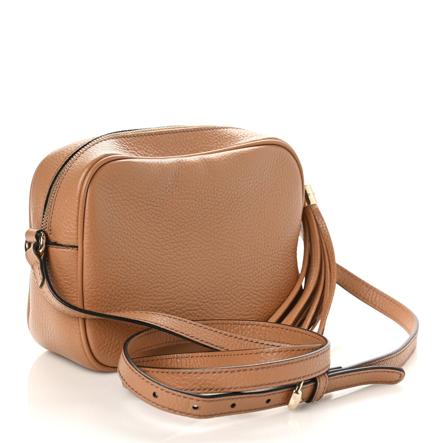 Pebbled Calfskin Small Soho Disco Bag Camelia