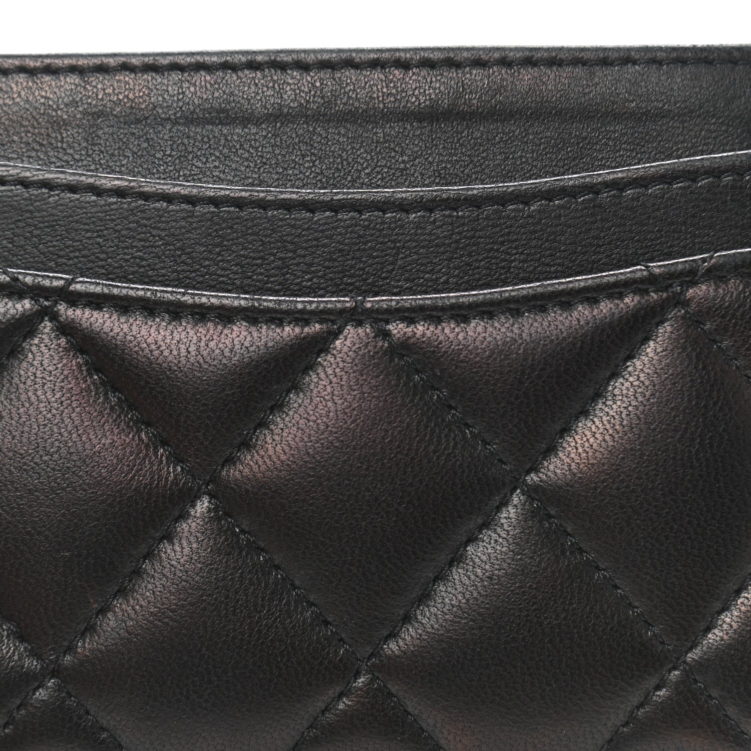 Chanel Lambskin Quilted Card Holder Black 9 of 9