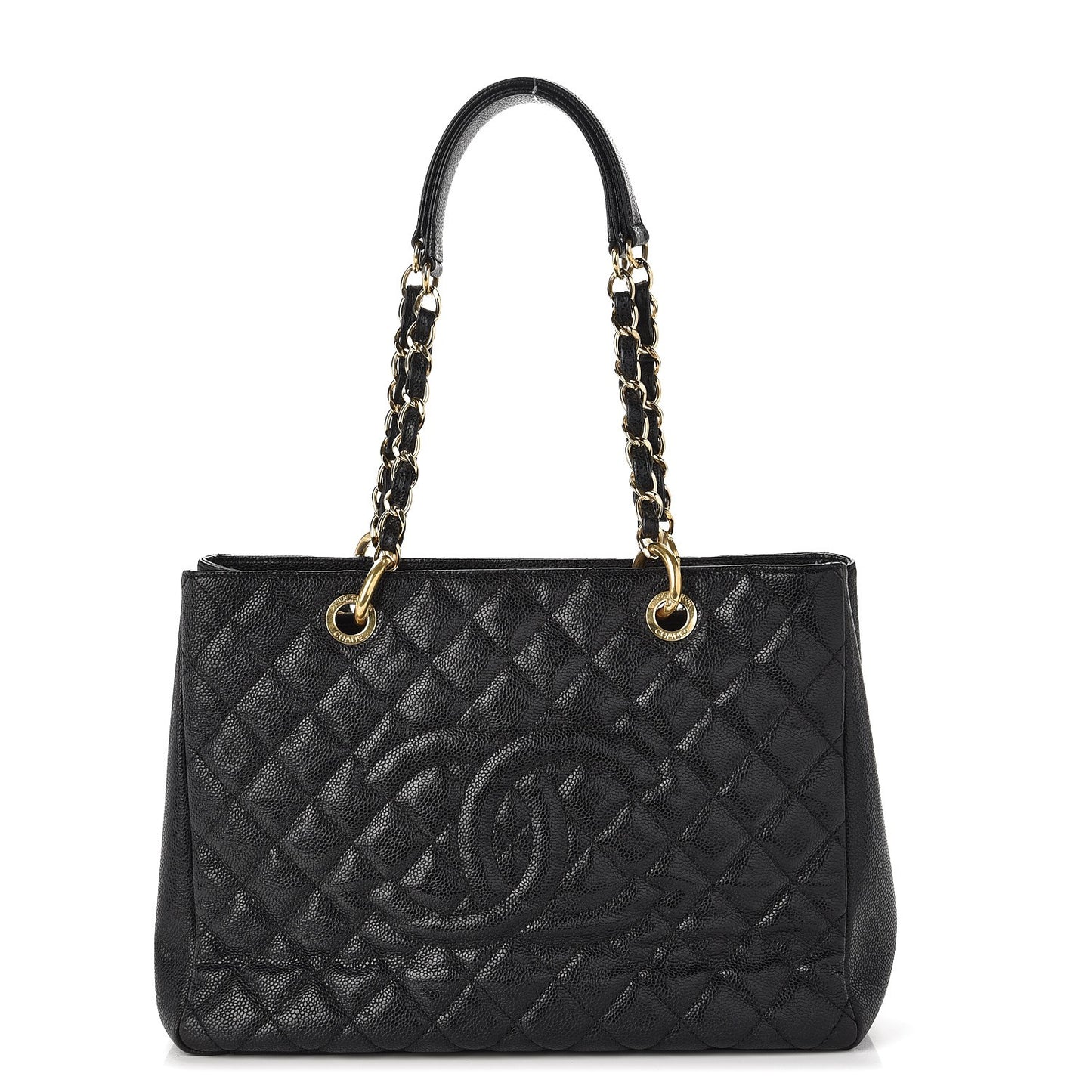 Caviar Quilted Grand Shopping Tote GST Black