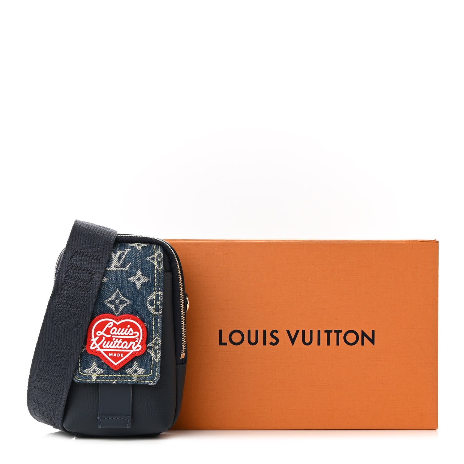 Louis Vuitton X NIGO Denim Monogram Flat Double Phone Pouch 9 of 9