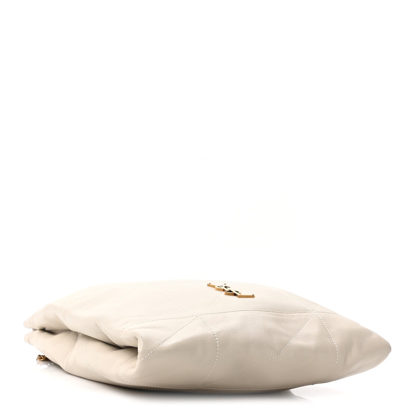 Lambskin Matelasse Monogram Medium Jamie 4.3 Pochon Crema Soft