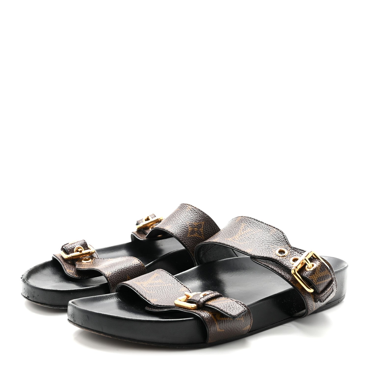 Louis Vuitton Monogram Bom Dia Mule Sandals 40 Black 4 of 8