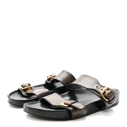 Louis Vuitton Monogram Bom Dia Mule Sandals 40 Black 4 of 8