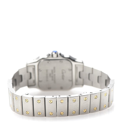 Cartier Stainless Steel 18K Yellow Gold 24mm Santos De Cartier Galbee Quartz Watch 4 of 7
