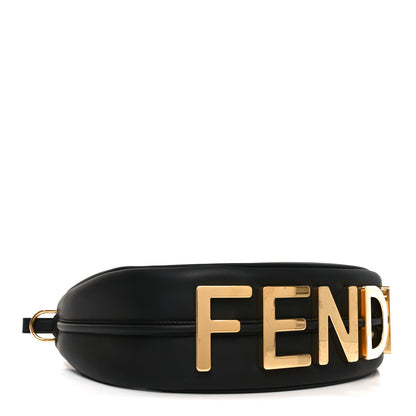 Fendi Vitello Grace Matte Small Fendigraphy Hobo Bag Black 4 of 10