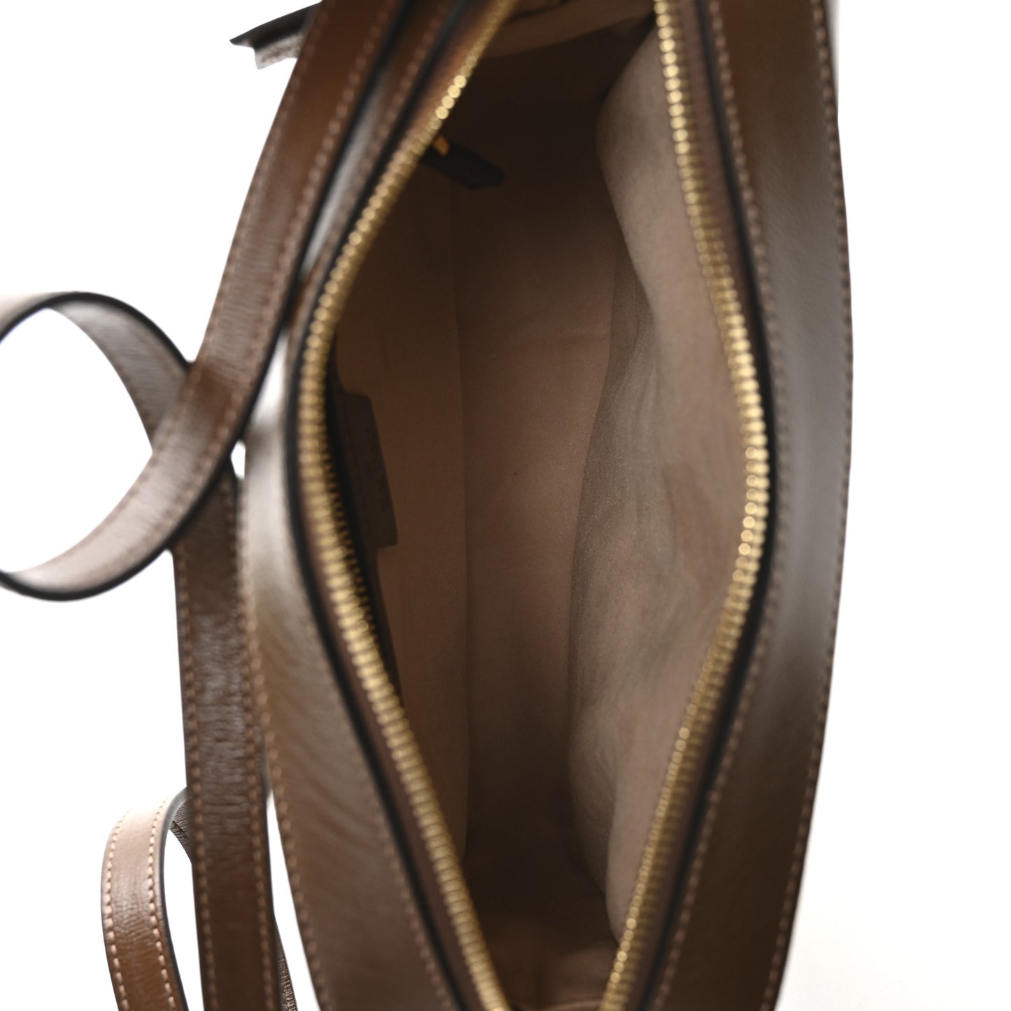 GG Supreme Monogram Small Horsebit 1955 Shoulder Bag Beige Brown Sugar
