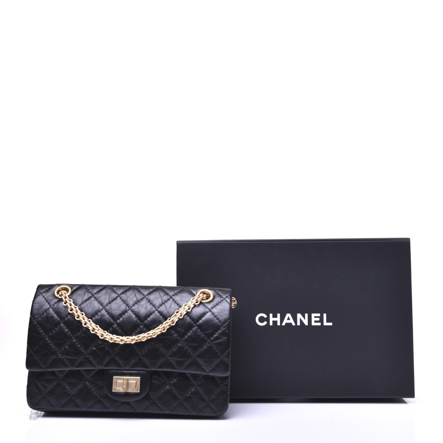 Chanel Aged Calfskin Quilted 2.55 Reissue 225 Flap Black 30 of 31