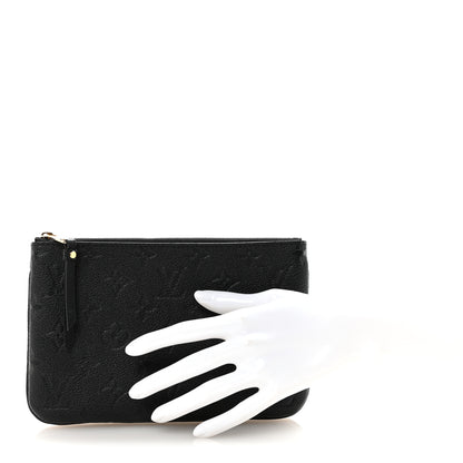 Louis Vuitton Empreinte Double Zip Pochette Black 2 of 8