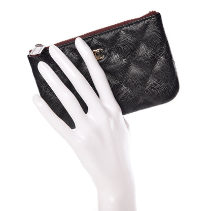 Chanel Caviar Quilted Small Cosmetic Case Black 2 of 10