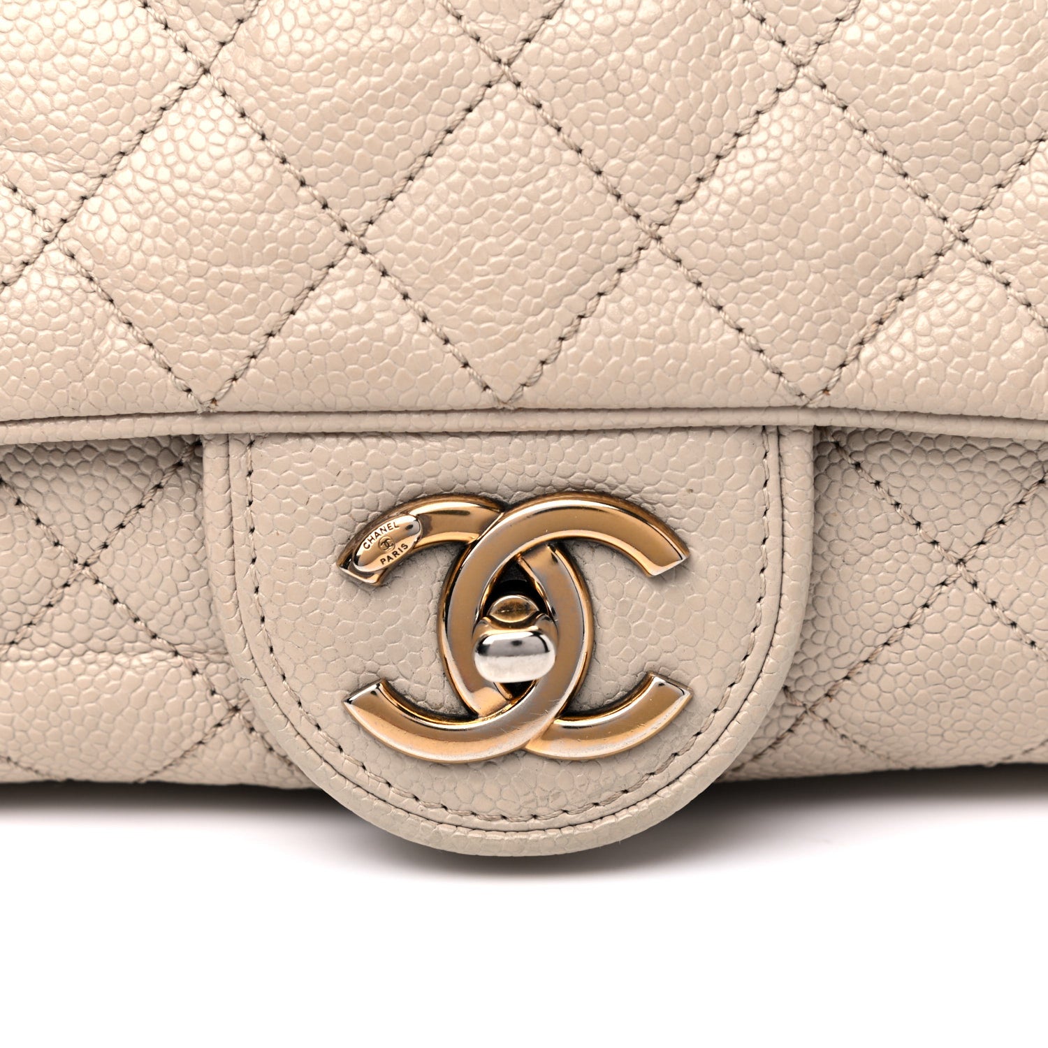 Chanel Crumpled Grained Calfskin Quilted Small Shiva Flap Beige 7 of 15
