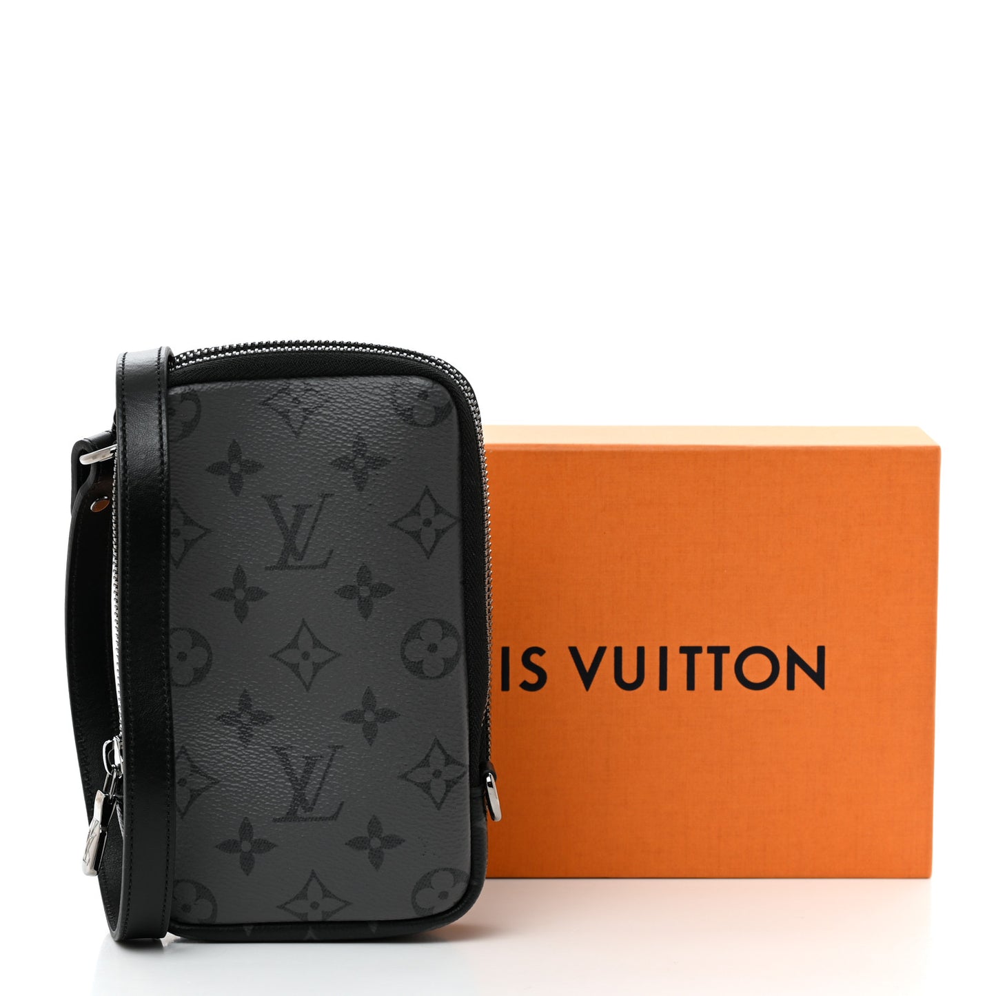 Monogram Eclipse Reverse Double Phone Pouch